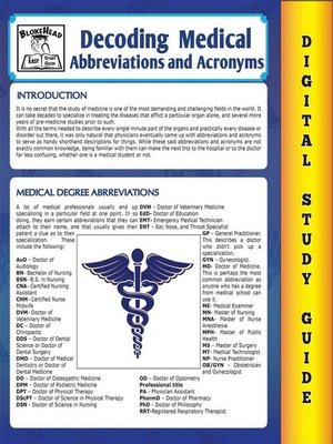 cover image of Medical Abbreviations and Acronyms (Blokehead Easy Study Guide)